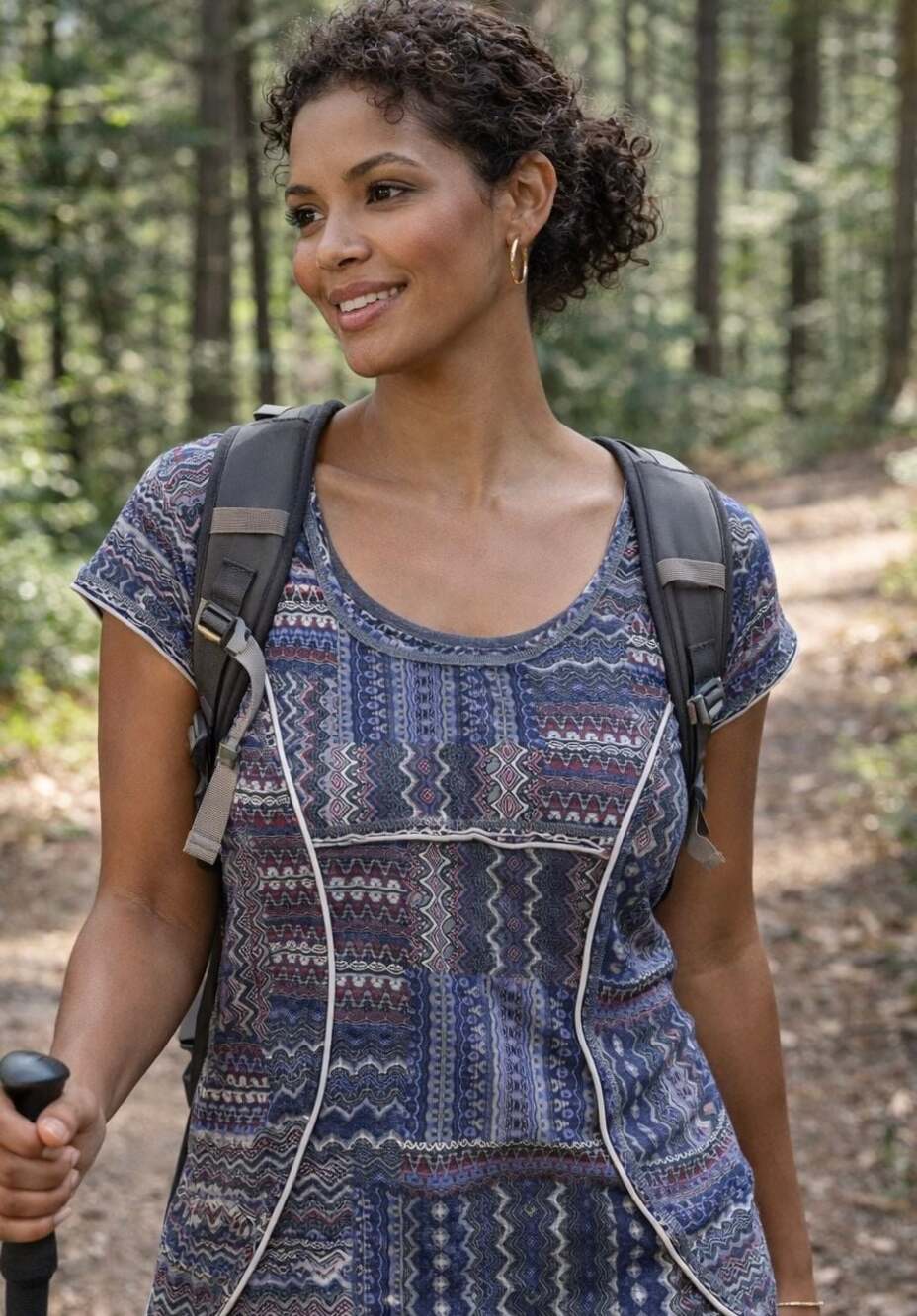 prAna Kamilia Hemp Organic Cotton Scoop Neck Cap Sleeve Yoga Top